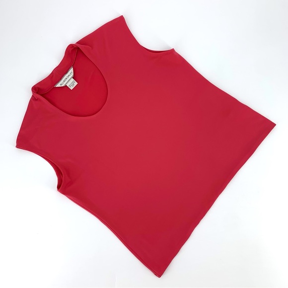 Allison Daley Coral Pink Sleeveless Round Neck Shell Top, Small - Picture 10 of 16